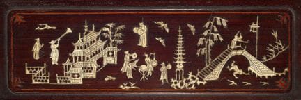 Chine. – Fêtes et musique. Marqueterie d’ivoire su