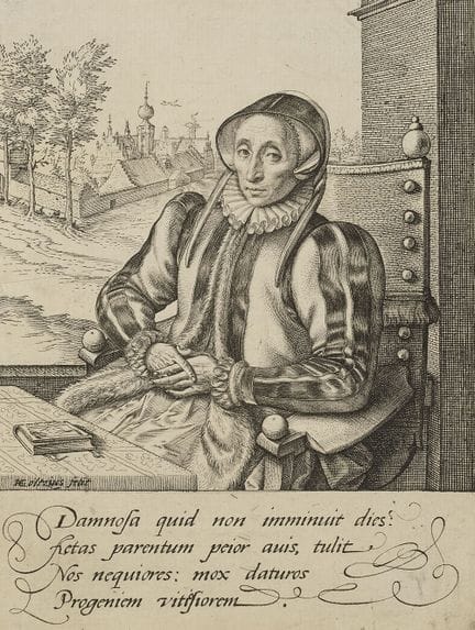 Goltzius, Hendrick (1558-1617). Bildnis der Anna F