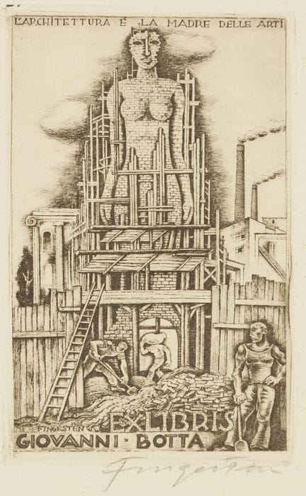 Ex-libris. – Michel Fingesten. Ex-libris de Giovan