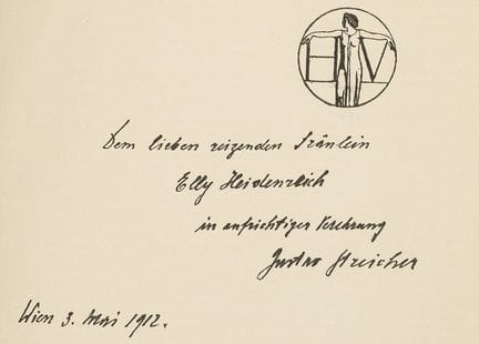 Signaturen / Widmungen in Büchern. – Streicher, Gu