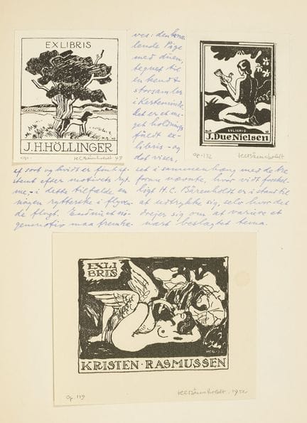 Ex-libris. – H.C. Bärenholdt. Dessinateur d'ex-lib