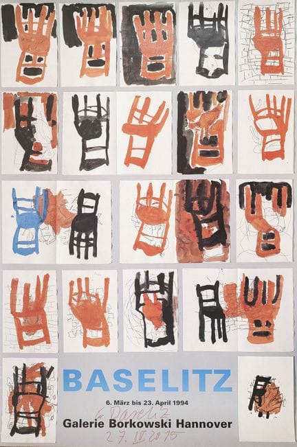Affiche. – Georg Baselitz. Affiche d'exposition, G