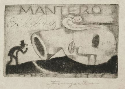 Ex-libris. – Michel Fingesten. Ex-libris Mantero. 