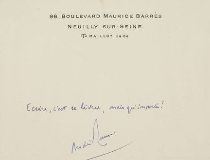 Maurois, André (1885-1970). Eigenhändiges Leitmoti