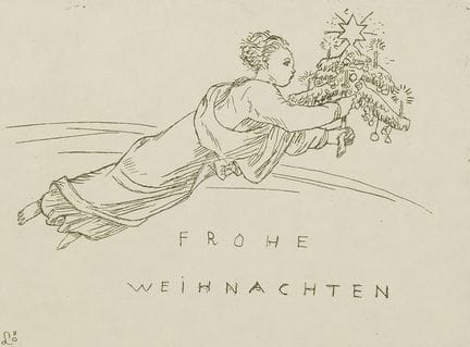 Löffler, Bertold (1874-1960). Joyeux Noël. Gravure