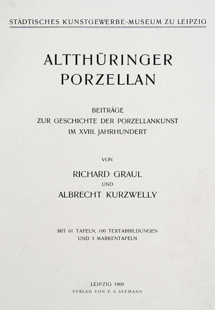 Ceramics. – R. Graul et al., Kurzwelly. Old Thurin