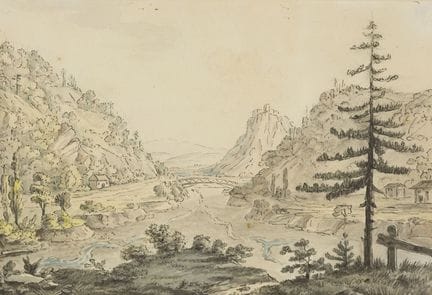 Kraul, Karl Franz (1754-1796). Berglandschaft mit 