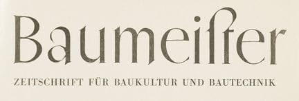 Architecture. – Revues. – *Der Baumeister*. 20 ann