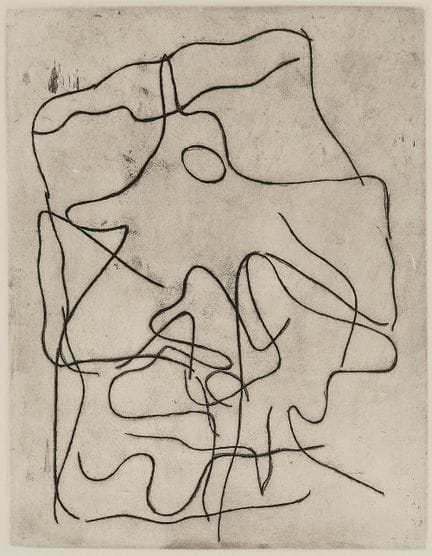 Arp, Hans / Jean (1887-1966). « Precipice ». Gravu