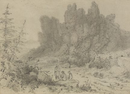 Dillis, Cantius (1779-1856). Paysage rocheux, avec