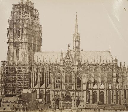 Anonyme 
Construction des clochers de la cathédral