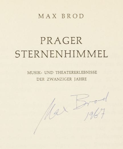Signatures / Dedications in books, up to Cat. No. 