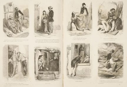 Gavarni, Paul (1804–1866). 2 illustrated folio vol