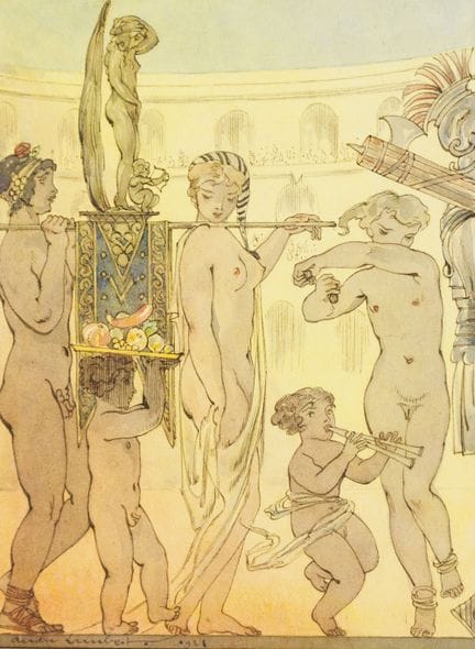 Lambert, André (1884-1967). La parade d’amour. Aqu