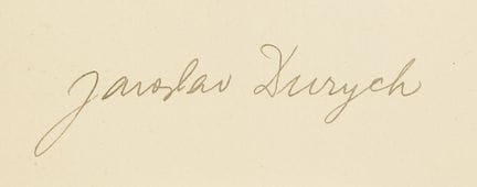 Signaturen / Widmungen in Büchern. – Durych, Jaros