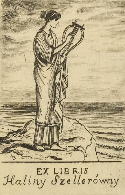 Ex-libris, littérature. – P. Ettinger. Polski exli