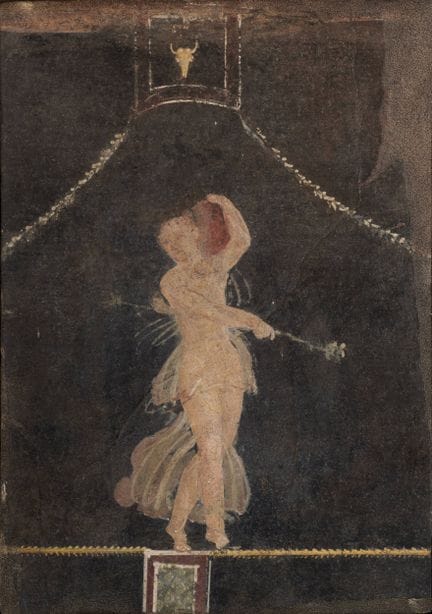 FRAGMENT DE FRESQUE À LA MÉNADE

Art romain, vers 