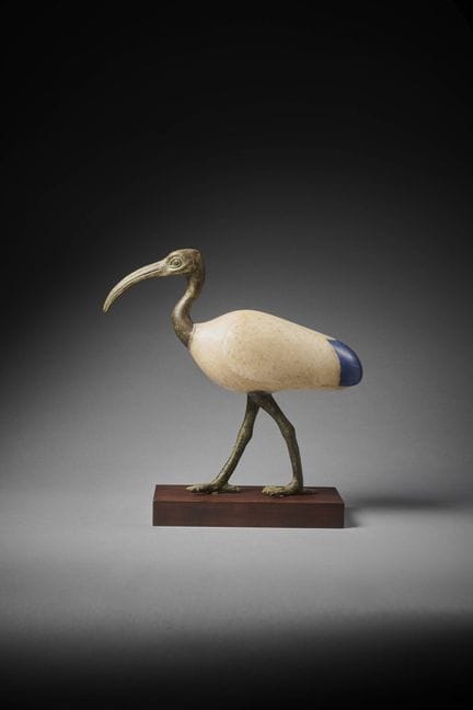 IBIS EN BRONZE, ALBÂTRE ET PÂTE DE VERRE

Art égyp