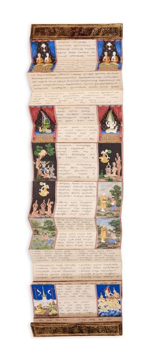 MANOSCRITTO BUDDHISTA DELLA LEGGENDA DI PHRA MALAI