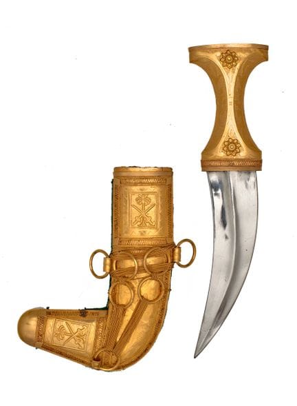 PUGNALE (JAMBIYA) IN ORO

Arabia Saudita, XX secol