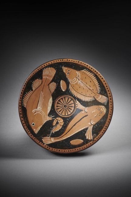 PLAT AUX POISSONS À FIGURES ROUGES

Art grec, Gran