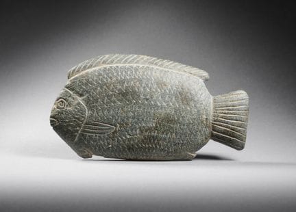 CUILLER AU TILAPIA EN SCHISTE

Art égyptien, Nouve