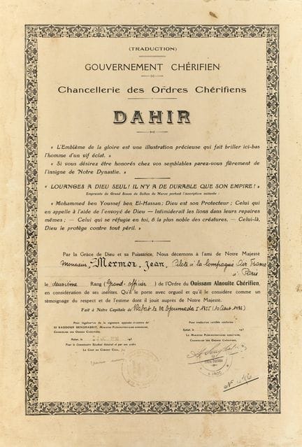 MOROCCO – OUISSAM ALAOUITE CHERIFIEN

Translation 