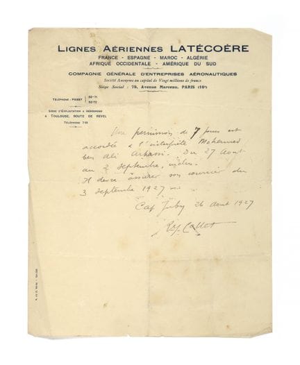 COLLET, Robert (1888–1934), aviator

P.A.S., Cap J