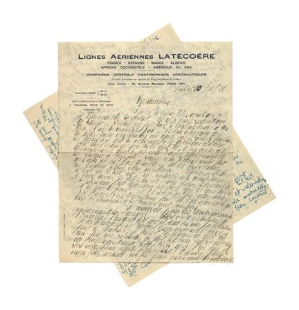 MERMOZ, Jean

2 cartas «Jean», Casablanca y Juby, 