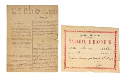 MERMOZ, Jean

Manuscrito autógrafo, L’Écho du Lycé