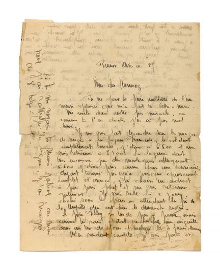 GUILLAUMET, Henri (1902-1940)

Carta autógrafa, Bu