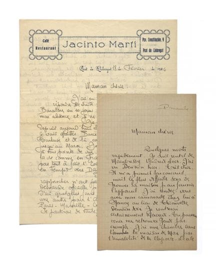 MERMOZ, Jean

Carta autógrafa «Ton Jean», Prat de 