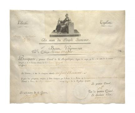 RARA CERTIFICACIÓN DE FUSIL DE HONOR DEL CIUDADANO