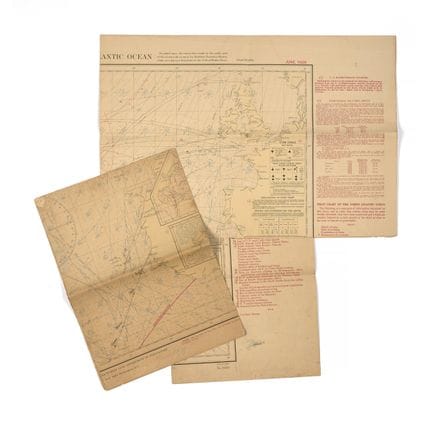 MAPA METEOROLÓGICO CON PLAN DE VUELO MANUSCRITO QU