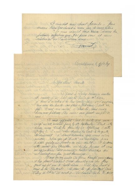 MERMOZ, Jean

Autograph letter signed “Mermoz,” Ca