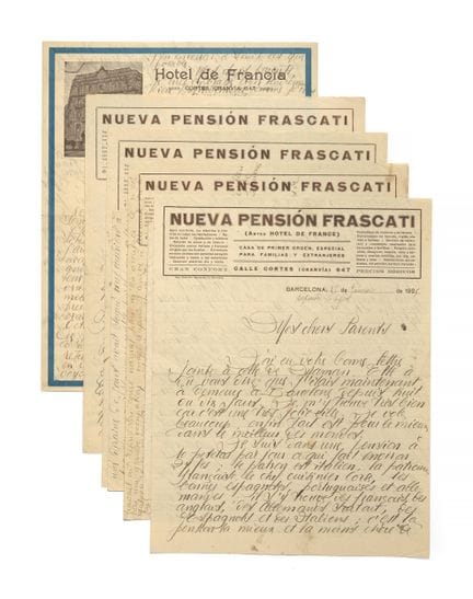 MERMOZ, Jean

6 cartas autógrafas «Mermoz» (4) o «