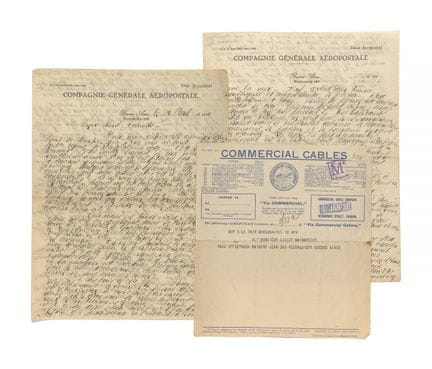 MERMOZ, Jean

Carta autógrafa «Jean», Buenos Aires