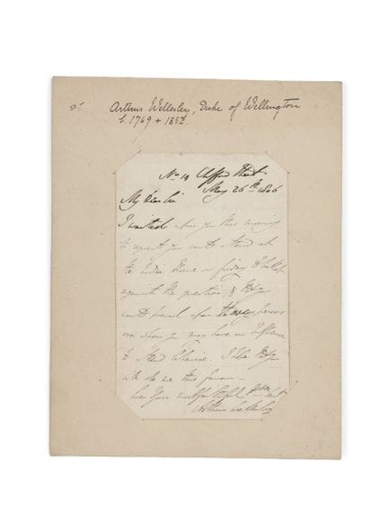 WELLINGTON (Arthur Wellesley, duque de)

26 de may