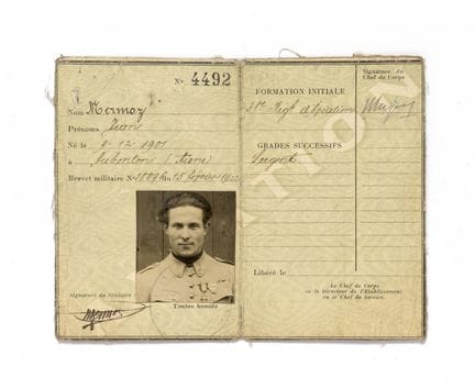 CARTE D’IDENTITÉ MILITAIRE DE PILOTE D’AVIATION AU