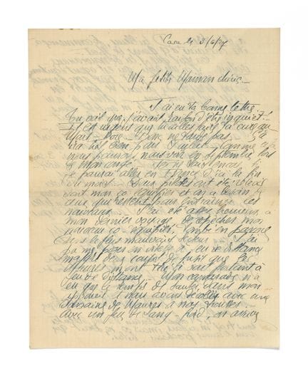 MERMOZ, Jean

L.A.S. “Ton Jean,” Casa[blanca], Jun