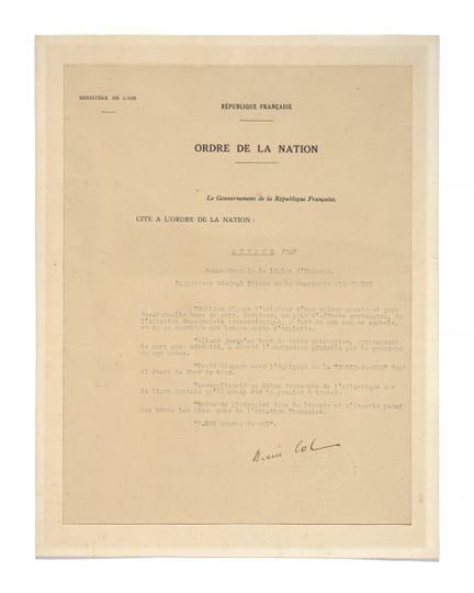 CITATION À L’ORDRE DE LA NATION DU MINISTERE DE L’
