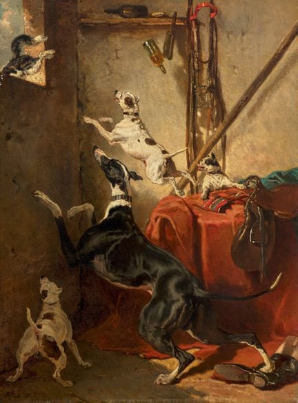 Alfred de DREUX (Paris, 1810–1860)

Four Dogs Chas