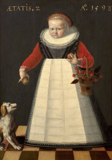 Dutch School, 1598

Portrait of a young girl holdi