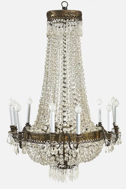 LÁMPARA DE ESTILO IMPERIO

De cristal, con montura