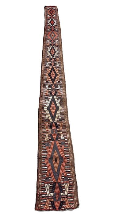 Cinta tejida Jolami Yomut (o Yomud) de una yurta t