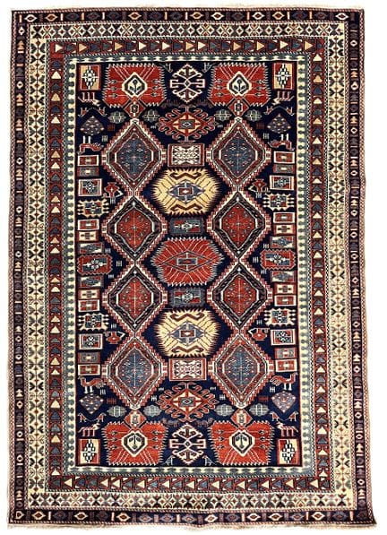 Alfombra caucásica Shirvan o Chirvan Karagashli, C