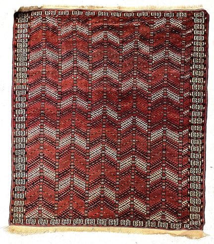 Alfombra turcomana Tekke Ensi, Turkmenistán, hacia