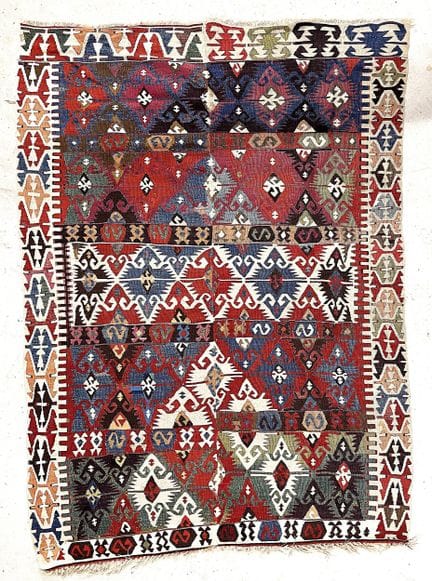Fragmento de kilim turco de Anatolia, Malatya (Tur