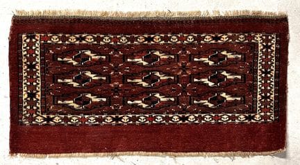 Alfombra Yomut Torba de Turkmenistán, hacia 1900

