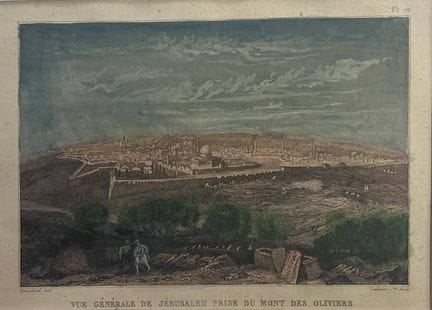 Ensemble de cinq estampes - Vues de Jérusalem

- D